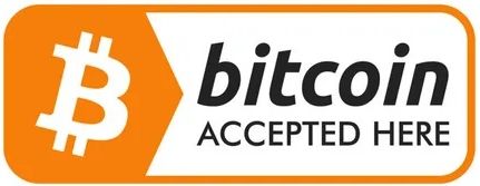 sticker Bitcoin accepted here